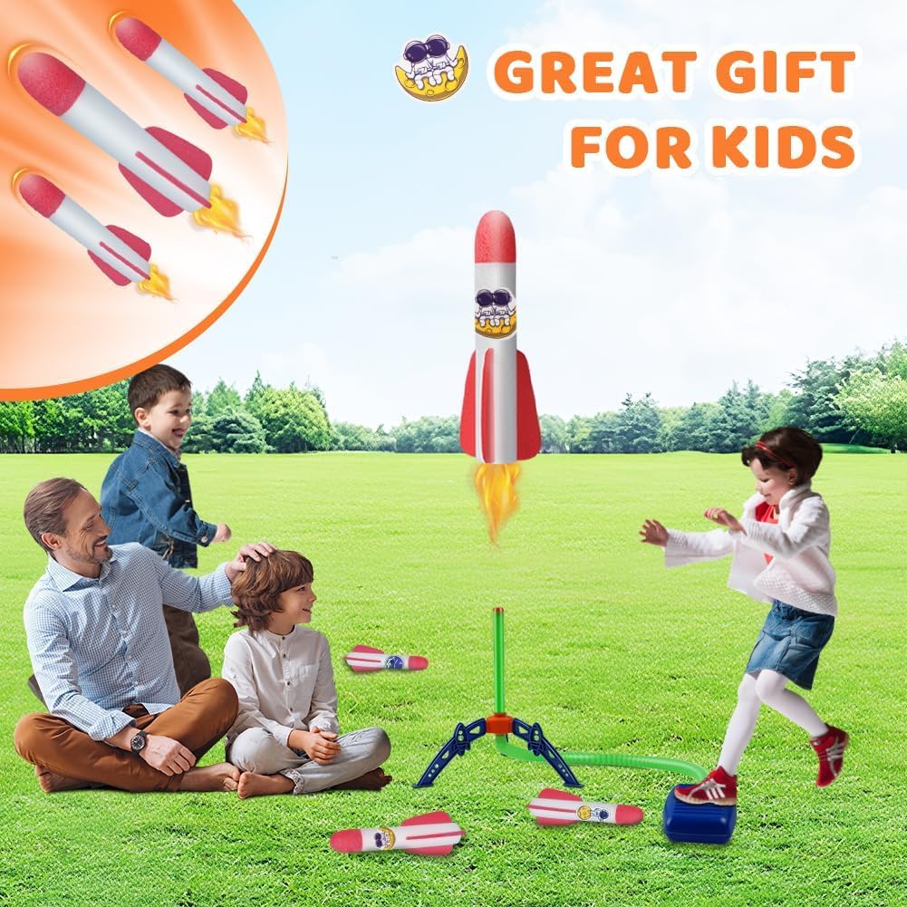 Lanceur de fusée en mousse pour enfants 3-12 ans jouet d'extérieur