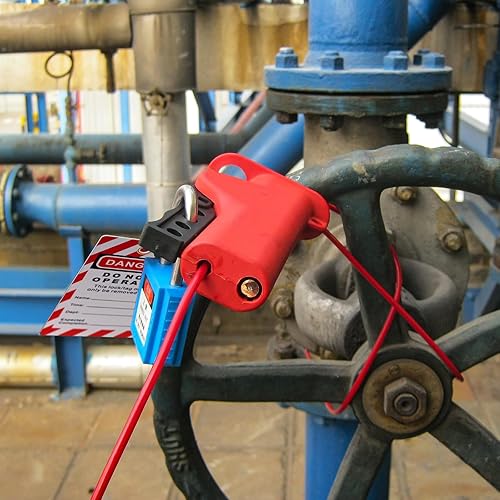 Miniatura 5 de Boviisky Cable de metal recubierto de bloqueo de cable de mano, 6 piezas, diámetro del cable 0.15 pulgadas, longitud del cable 7.87 pies, cumple con