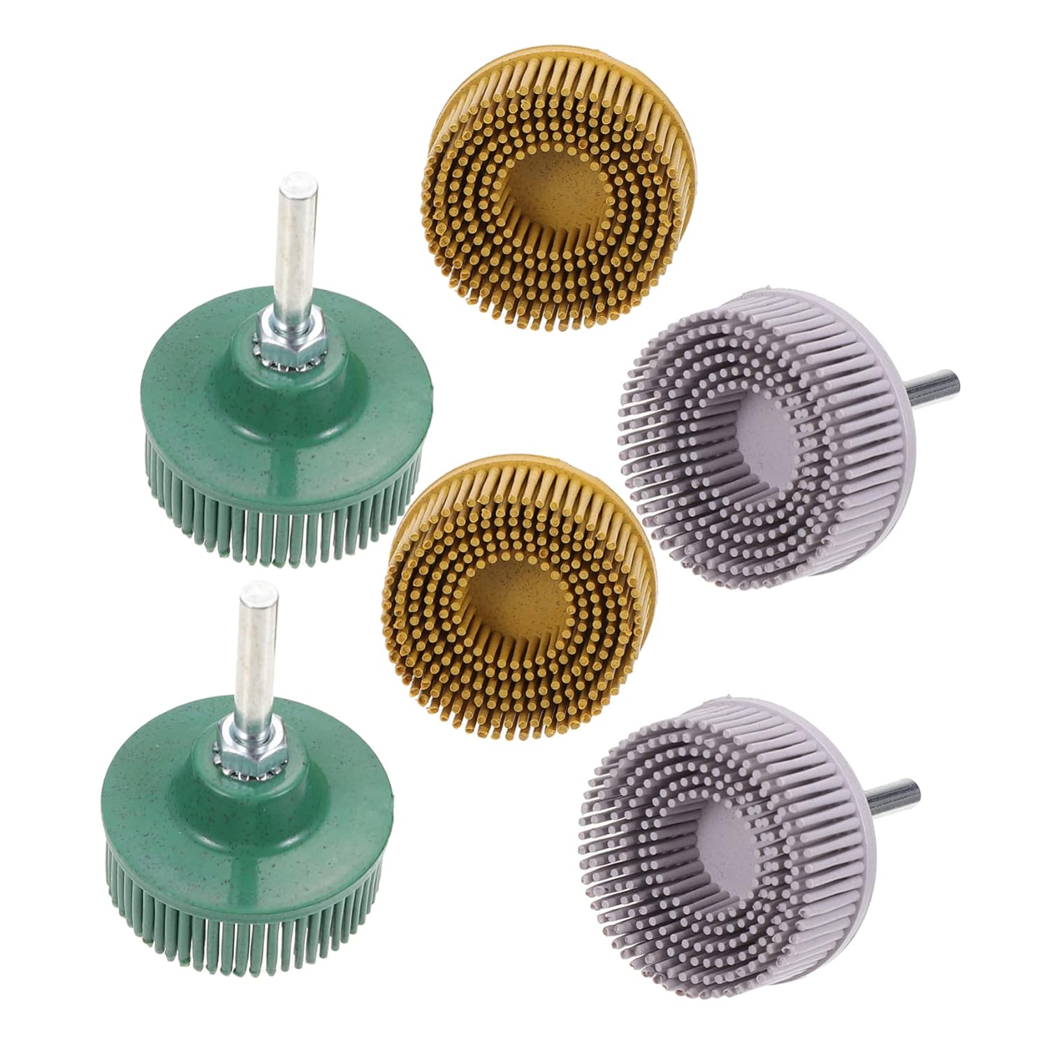 PRETYZOOM 6Pcs Abrasive Brush Bristle Disc with Grit Grit Grit for Polishing and Grinding Attachment Disc