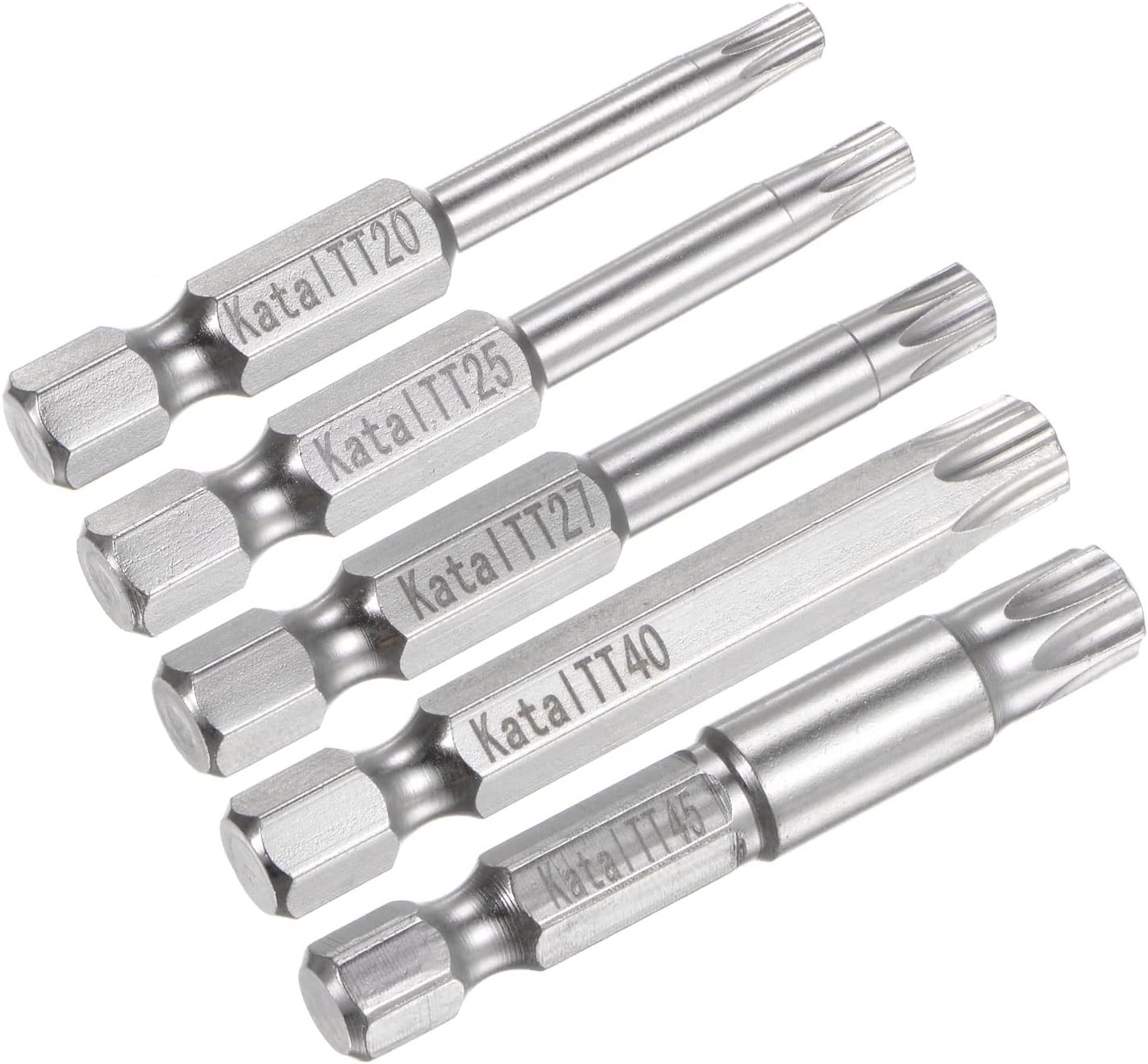 HARFINGTON TT20-TT45 Magnetic Security Star 7 Point Screwdriver Bit 1/4" Hex Shank 2" Length