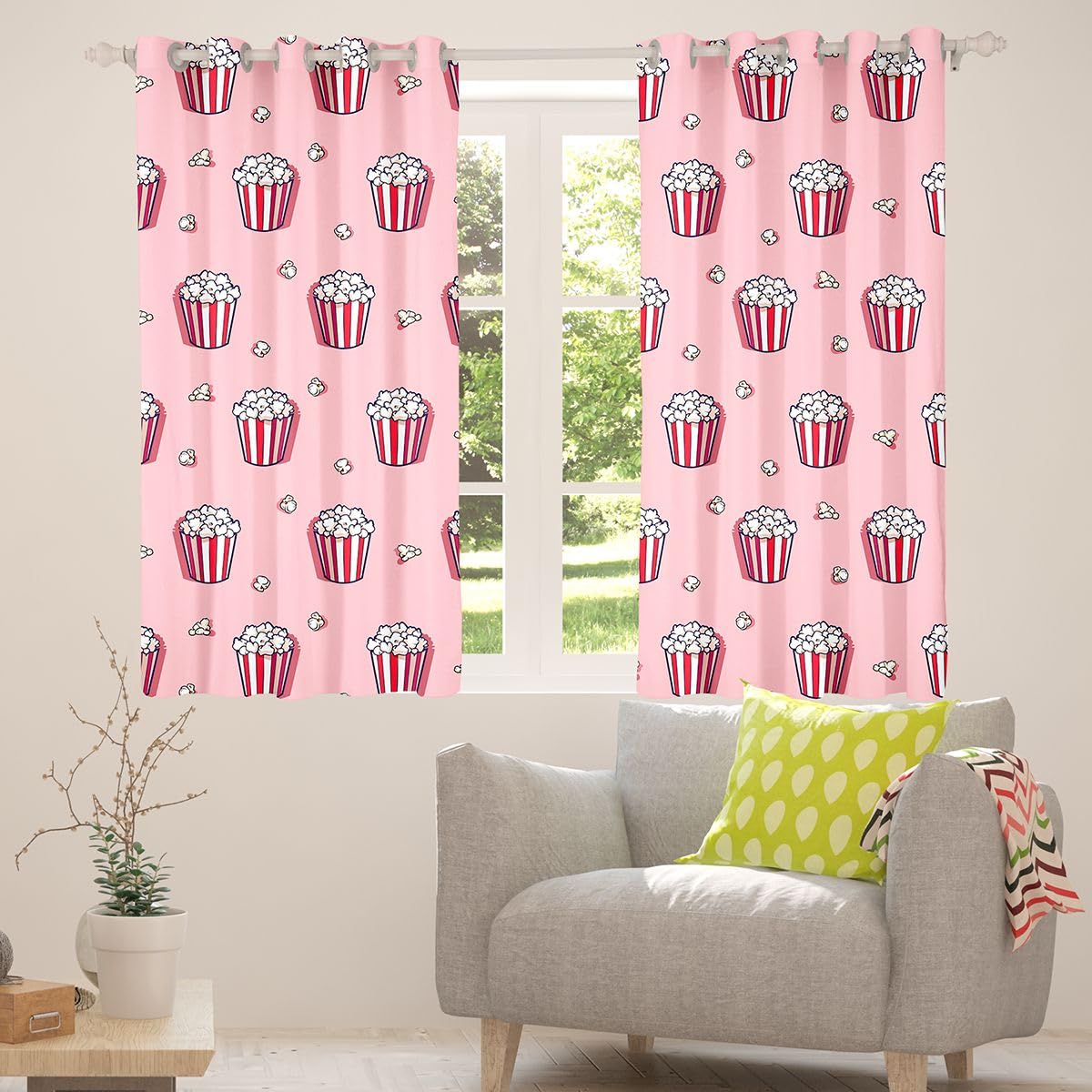 Homemissing Popcorn FüR Kids Adults Vorhänge 260x140cm Erwachsene Kinder