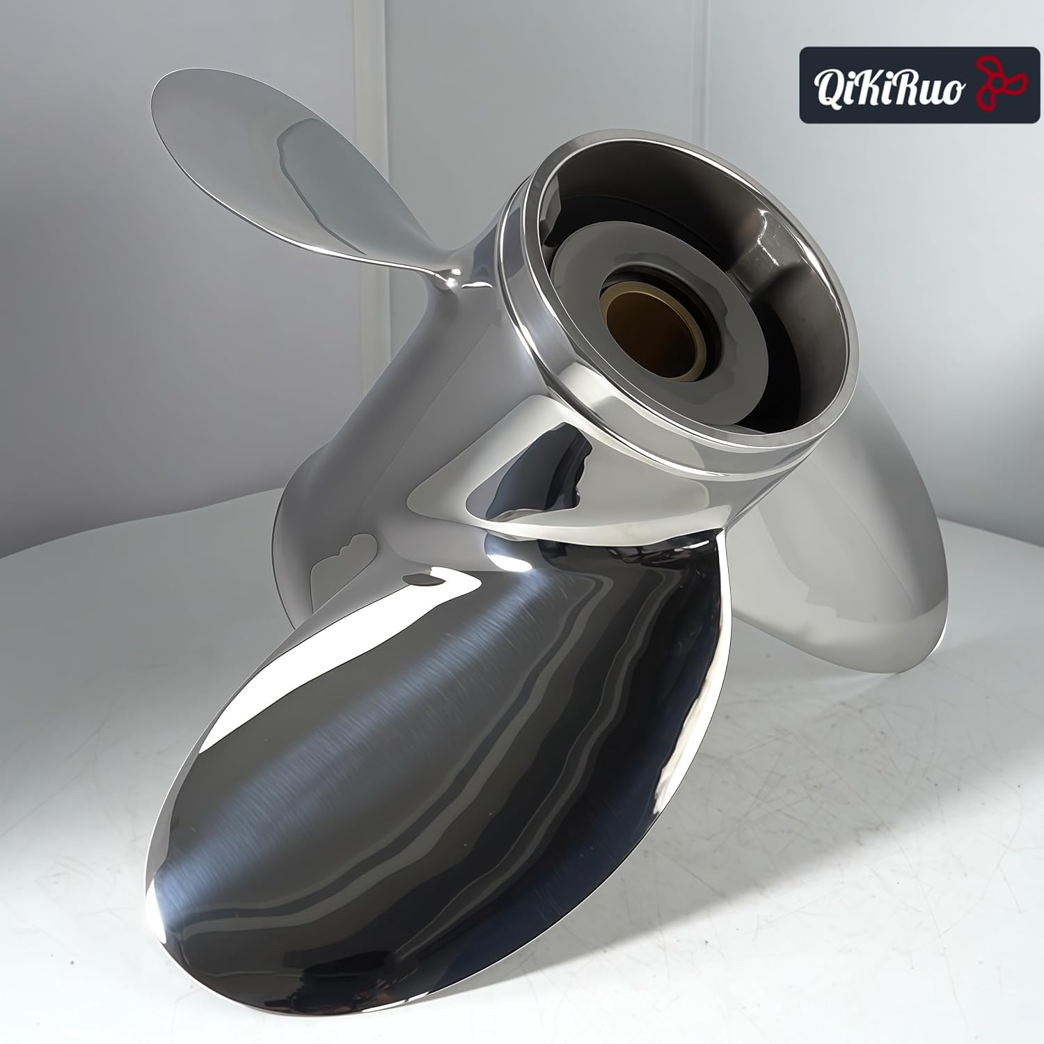 13 3/4x13 Stainless Steel Propeller for Suzuki DF50/DF60/DF70/DF90/DF90/DF100/DF115/DF115/DF115/DF140/DF140 OEM Upgrade Outboard Propellers,15 Tooth, RH