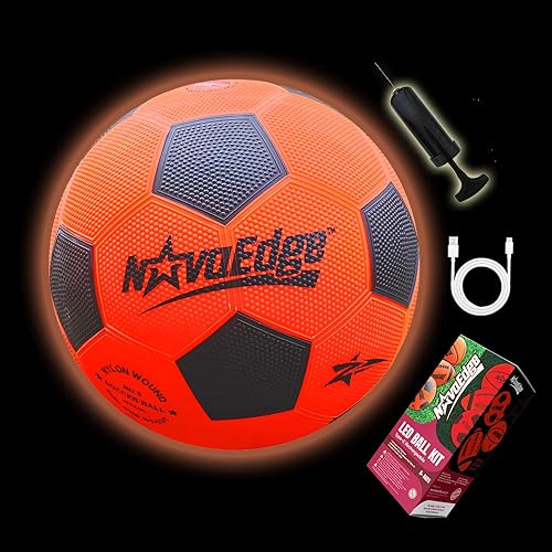 Miniatura 2 de Glow in The Dark Sports Ball  USB-C Rechargeable LED Light-Up for Night, Regular Play by Day  Choose Football, Basketball or Soccer Ball  for Kids,