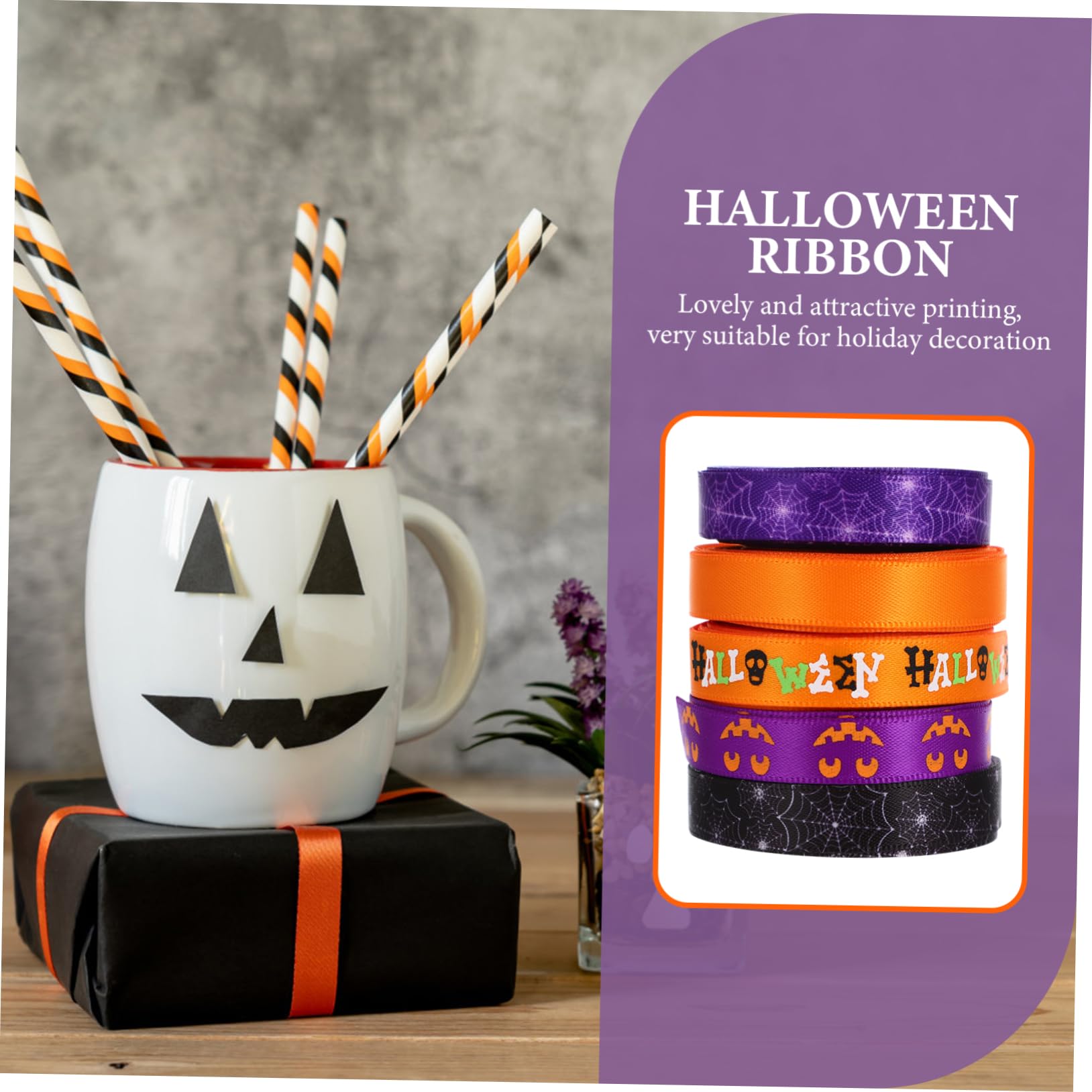 25rouleaux Ruban De Décoration De Fête Halloween De Rubans Artisanaux Pour Et Décoration De Fête