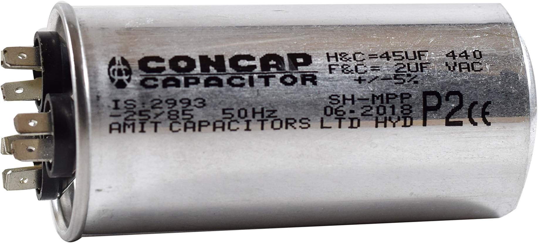 Concap 45 + 2 MFD Dual Capacitor for Conditioner