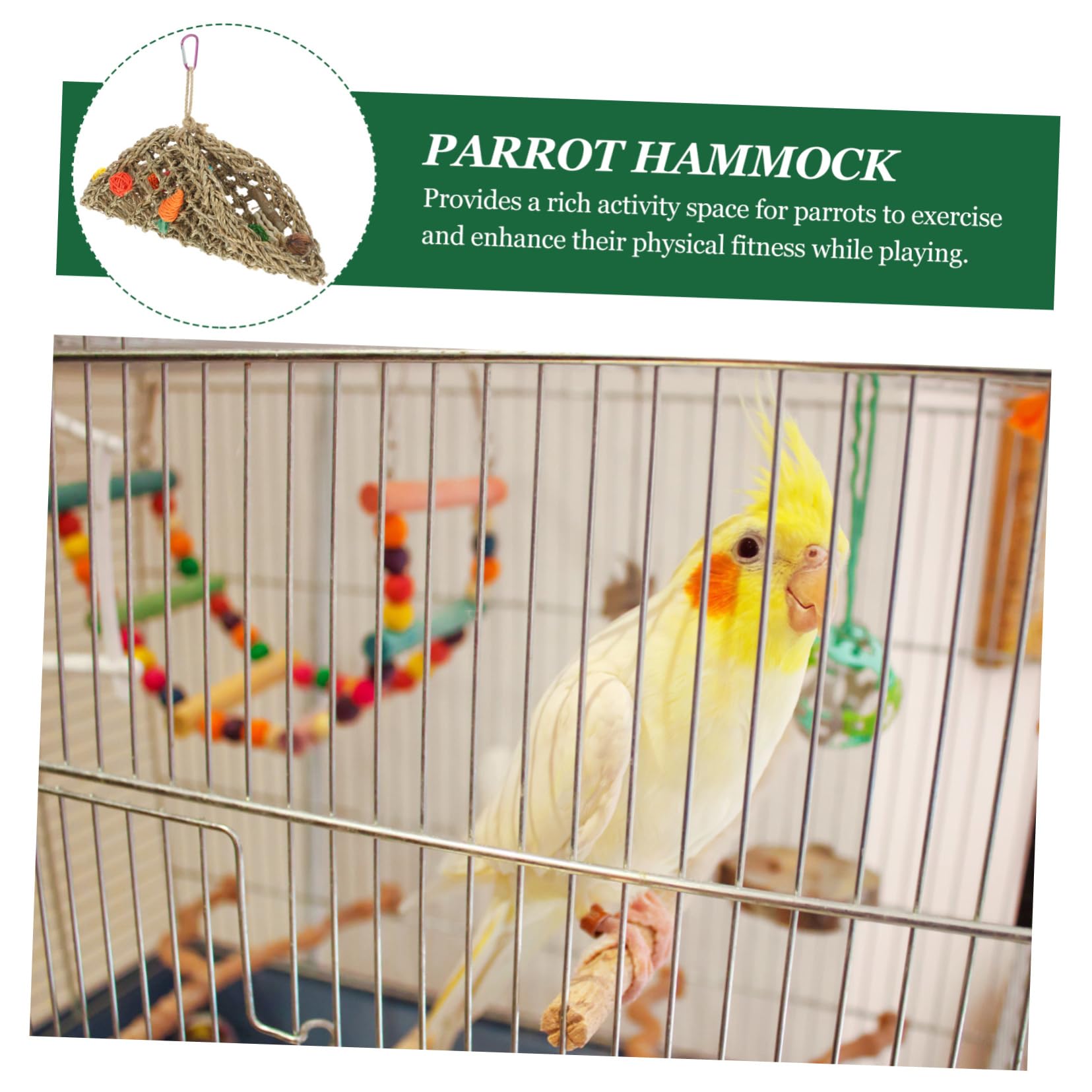 Hamaca para Loros, Juguetes para cacatúas, periquitos, Perca, Juguete para Entrenamiento de Loros, Jaula para pájaros, Accesorios para periquitos, Soporte para Loros, Perca, Cola