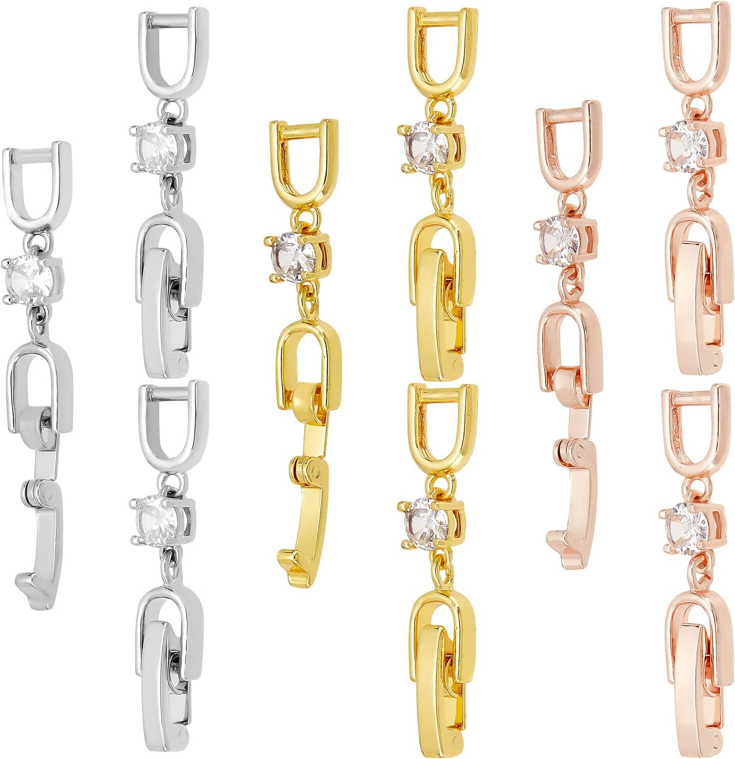 SUNNYCLUE 1 Box 10Pcs Bracelet Extender Clasp Bracelet Extenders Bulk