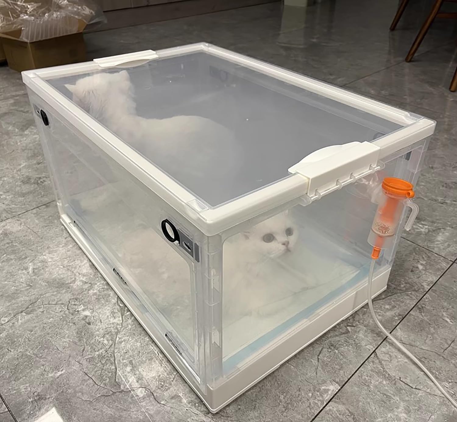Vernevelingsbox voor huisdieren - zuurstoftherapie voor honden en