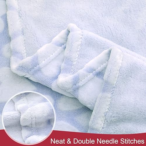 Miniatura 5 de Bertte Manta de felpa para bebés para niños y niñas, manta receptora súper suave, cálida, ligera, transpirable para cochecito de cuna de bebé, 40 x