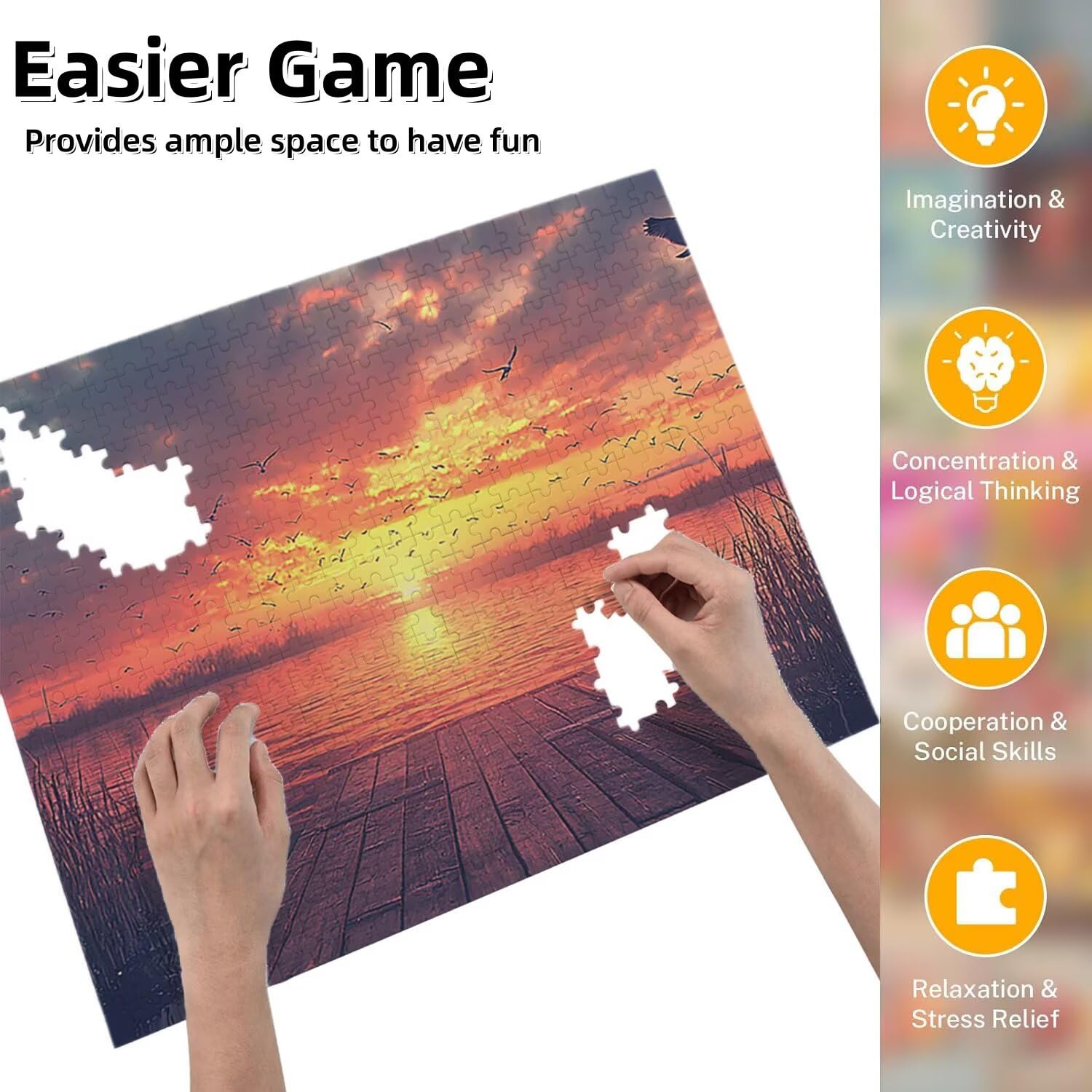 Jigsaw Puzzle, 6000 Pezzi Puzzle Classici, Marina Tramonto Puzzle Rilassamento Intelligence, Mpossibile Difficile Puzzle Impegnativo per Adulti Puzzle Gioco Familiare, Regalo per Amore Amico fr0-580