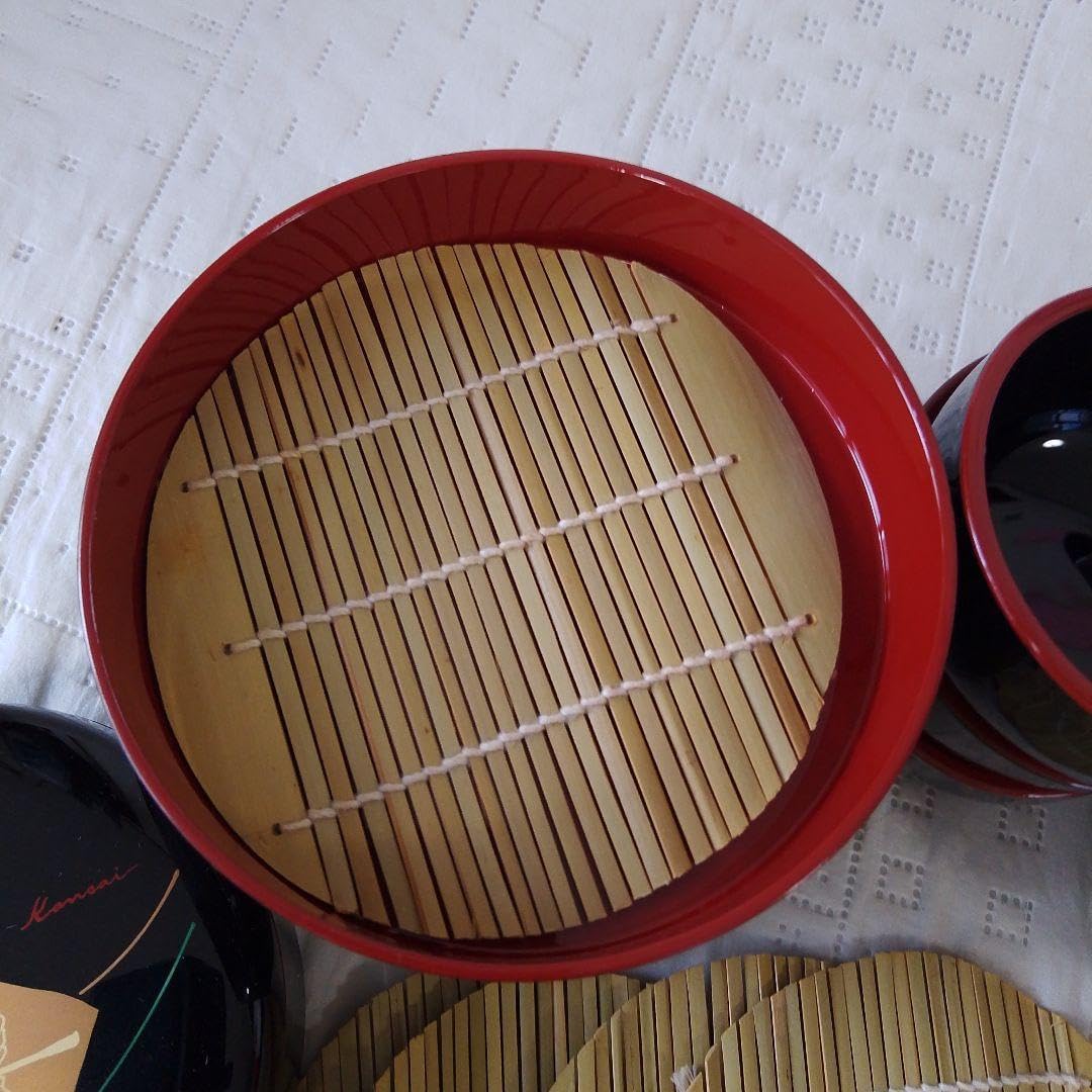 Kansai urushi 山中漆器 蕎麦椀 【ヘアメイクケープ】 汁椀 5客
