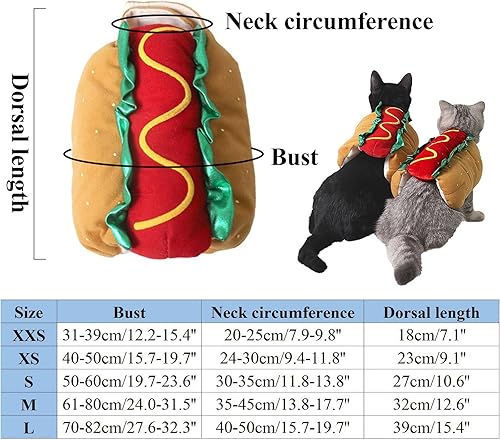 Miniatura 6 de Disfraz de perros y cachorros, ropa de cosplay, disfraz de hamburguesa para fiesta de Halloween para decoración de mascotas, ropa de hamburguesa,