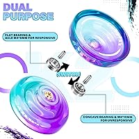 Vista 7 de MAGICYOYO K2 Cristal Yoyo Sensible para Niños Principiantes con Extra Rodamiento Yo Yo No Sensible, Yoyo Profesional de Plástico para Adultos+12
