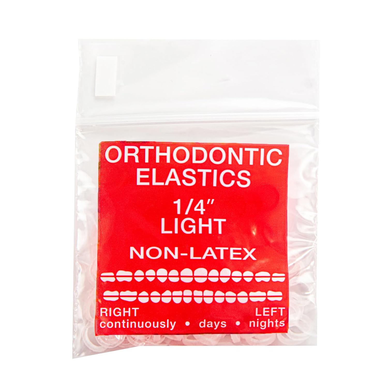 JMU Orthodontic Elastics 5/16 Inch Medium 4.5oz 100 pack Intraoral Elastic Bands Latex Free Dental Rubber Bands Made in USA
