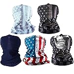 S A Company 5-Pack UV Face Shield | UV 30+ Multipurpose Neck Gaiter Balaclava for Adults