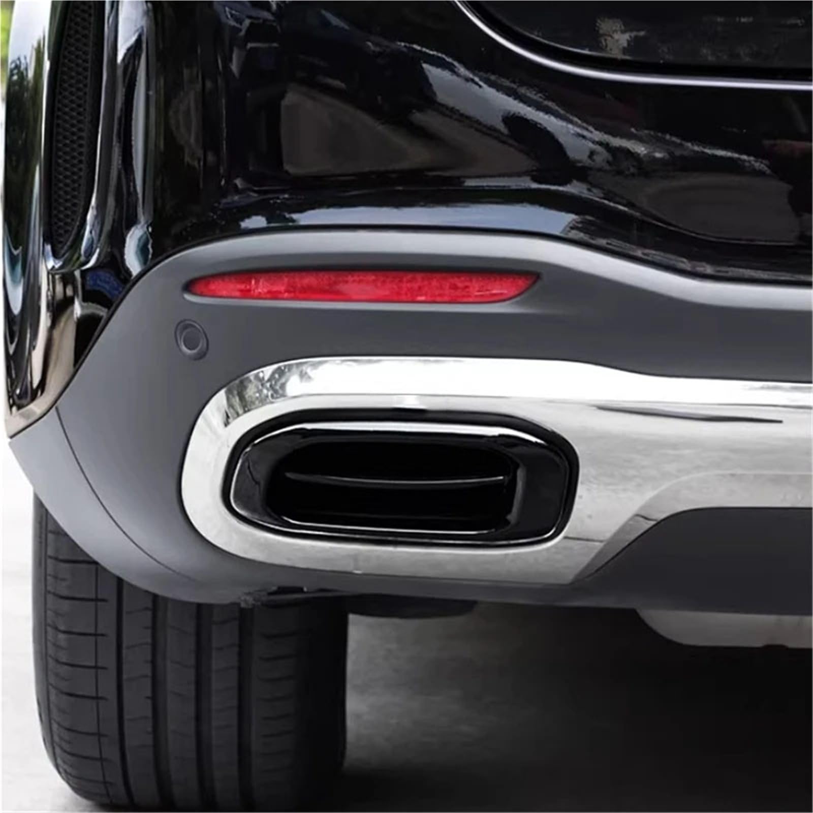 2 Sztuk Car Styling Końcówka Tłumika Rury Wydechowej Tylna Pokrywa Gardła Kompatybilny Z GLE GLS Klasa W167 V167 X167 2020 + Akcesoria(Black)
