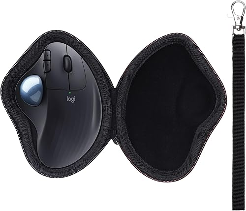 Miniatura 8 de LTGEM - Funda compatible con Logitech Ergo M575 / M575S / M570 mouse ergonómico inalámbrico Trackball, negro y gris (solo funda) Negro + gris,Negro