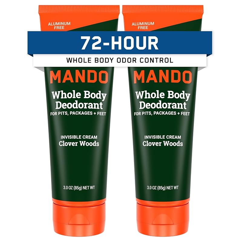Mando Desodorante Corporal em Creme para Homens Clover Woods, 2 tubos de 90 mL