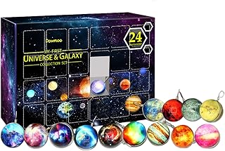 Christmas Countdown Calendar, Christmas Advent Calendar 2023 for Kids 24 Cosmic Planet Galaxy Advent Calendar Space Planet Collections Xmas Gift Box for Kids