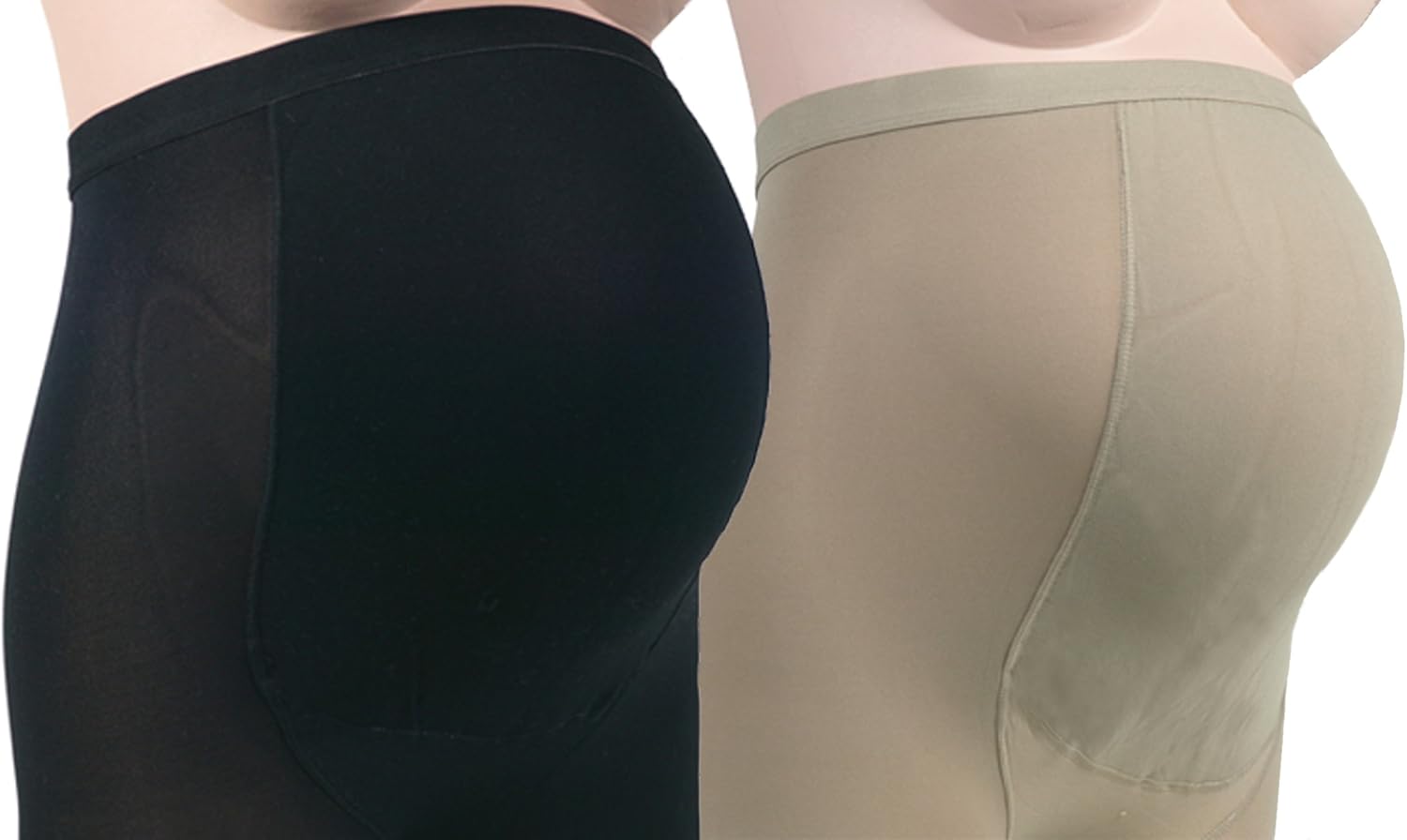 GABRIALLA Maternity Graduated Compression Pantyhose 2 Pack (20-22 mmHg) H-260: Petite Nude/Black