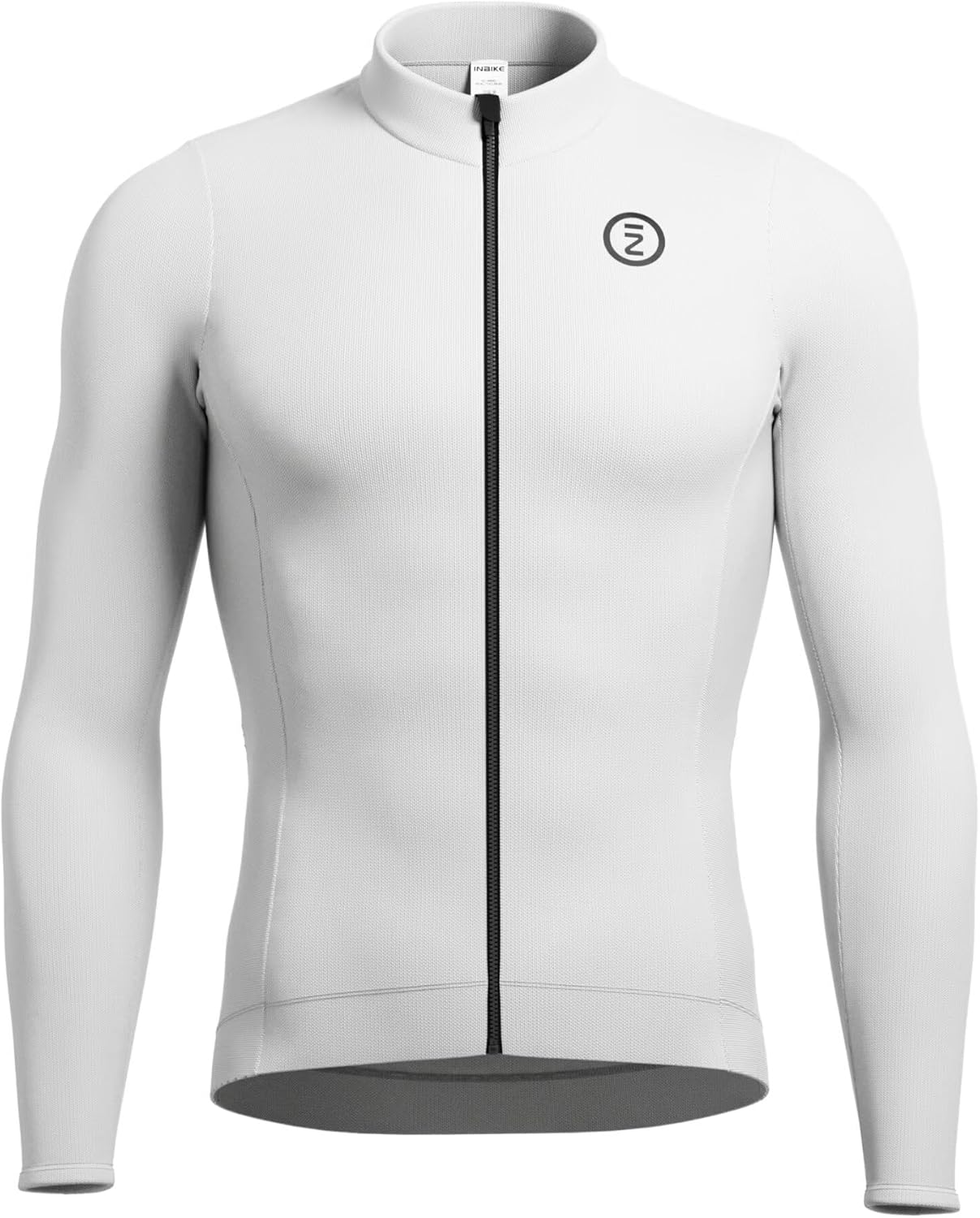 INBIKE Men's Cycling Jersey Winter Thermal Windproof Bike Jersey Long Sleeve Fleece Cycling Jacket with 3 Rear Pockets