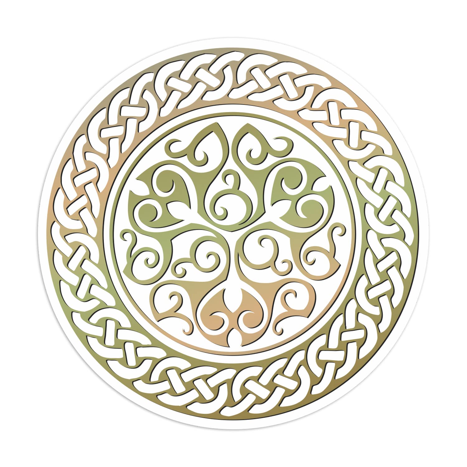 2 x 10cm Tribal Celtic Symbol Vinyl Stickers - Pretty Pattern Scottish Scotland Medieval Sticker #70593