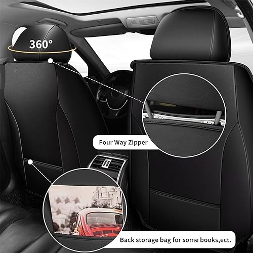 Miniatura 2 de Fundas de asiento delantero de automóvil para Nissan Juke 2011-2017, fundas de asiento personalizadas de piel sintética 2 piezas con compatible con