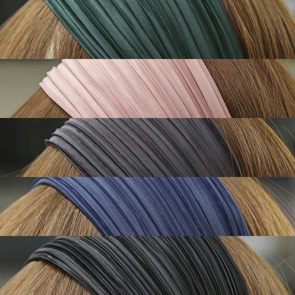 Fasce larghe da donna alla moda ampia fascia per capelli in pizzo copertura per capelli bianchi copricapo in pizzo elastico fascia per capelli accessorio copricapo