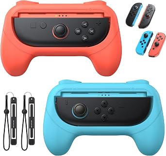 Kinwin Controller Grips for Nintendo Switch 2/1/OLED for JoyCon, Blacke
