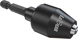 Drill Chuck Keyless Mini 3-Jaw Adapter with Quick-change 1/4" Hex Shank to Hold 1.5-6mm Alloy Black Drill Bits Milling Cutters