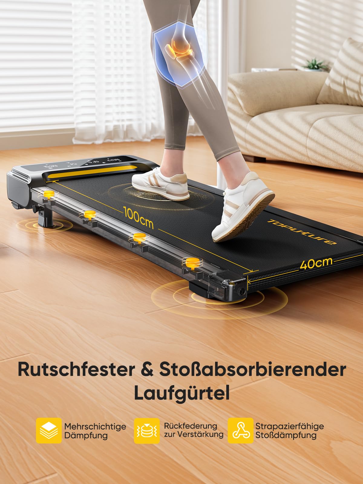 Amazon | TOPUTURE ルームランナー 傾斜9% 時速1~10km 電動ランニング