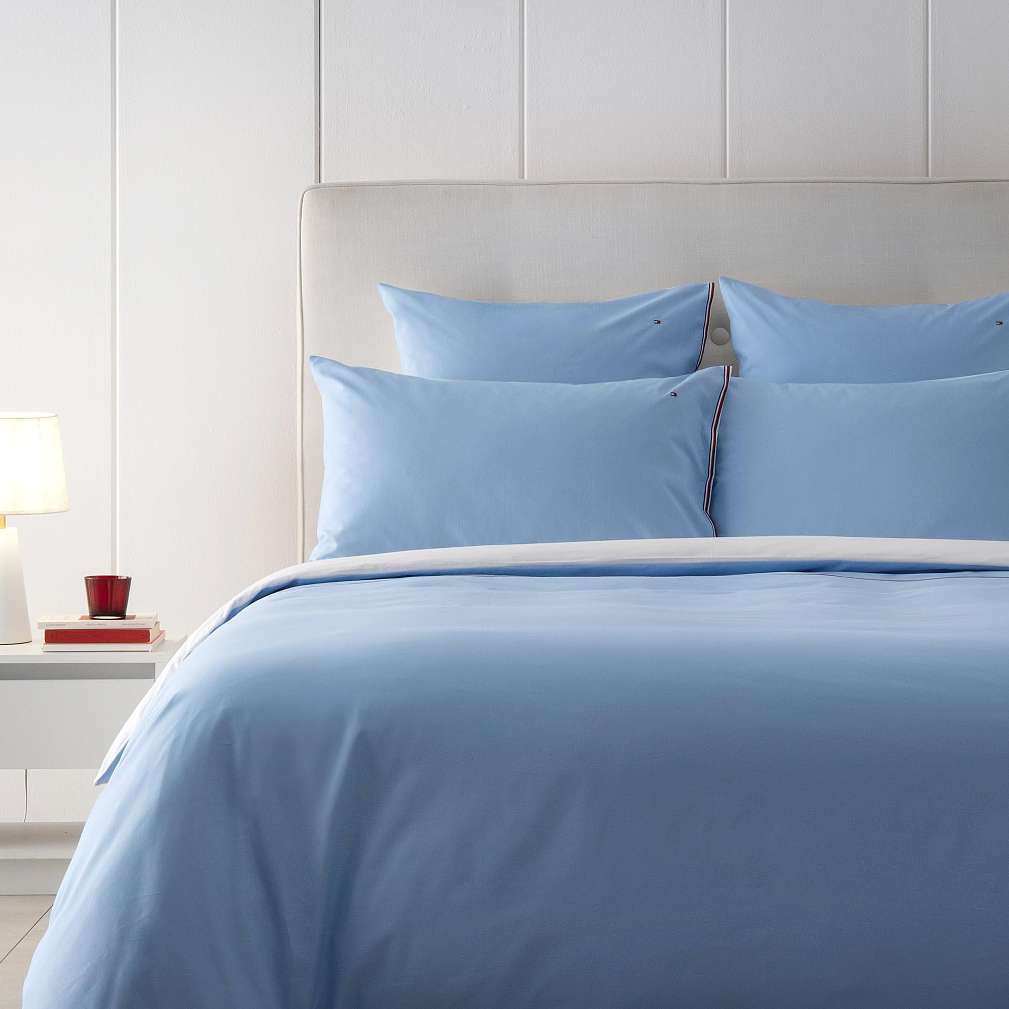 Housse de couette bleu ciel Tommy Hilfiger Oxford pour sublimer votre chambre 140x200