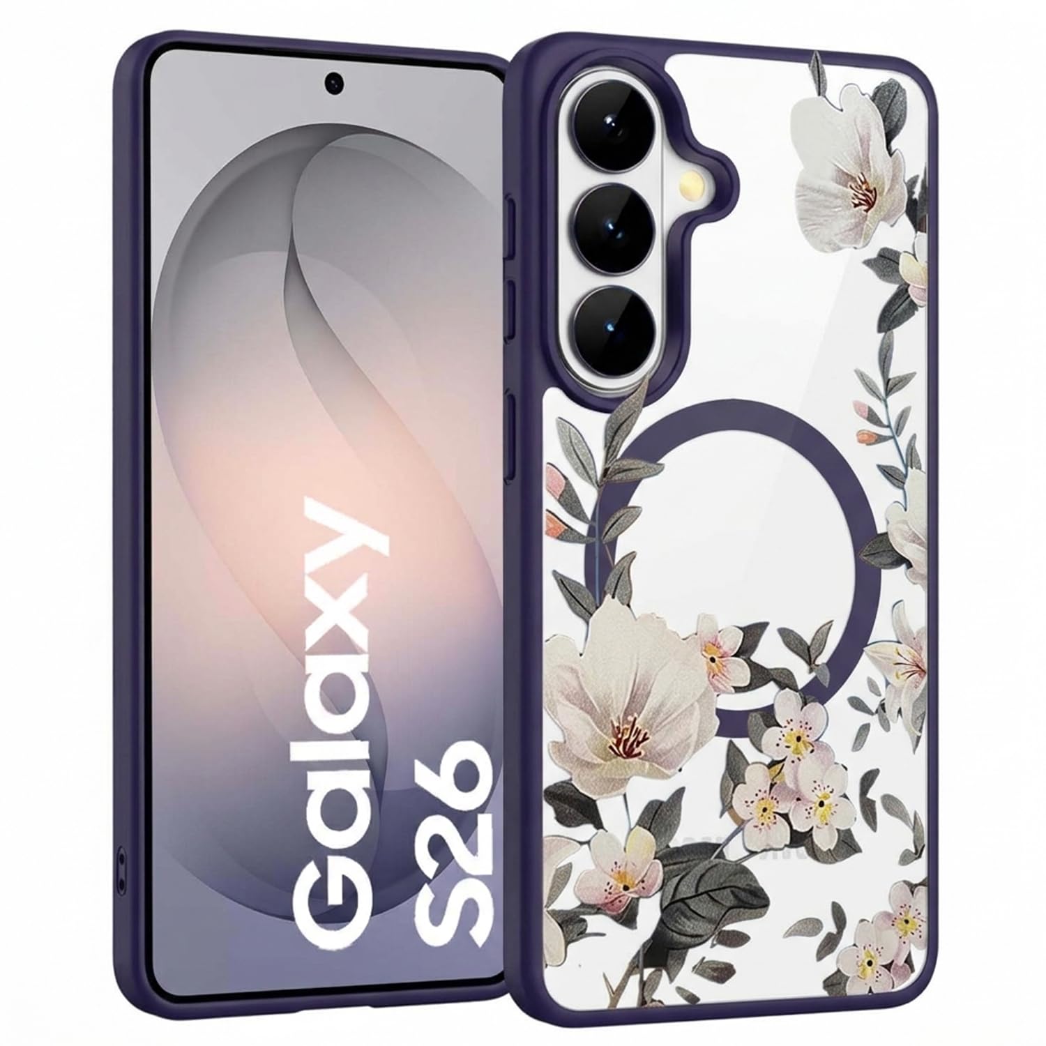 VONZEE Galaxy A57 5G Floral Case - Blue -20 VONZEE Galaxy A57 5G Floral Case - Blue -20