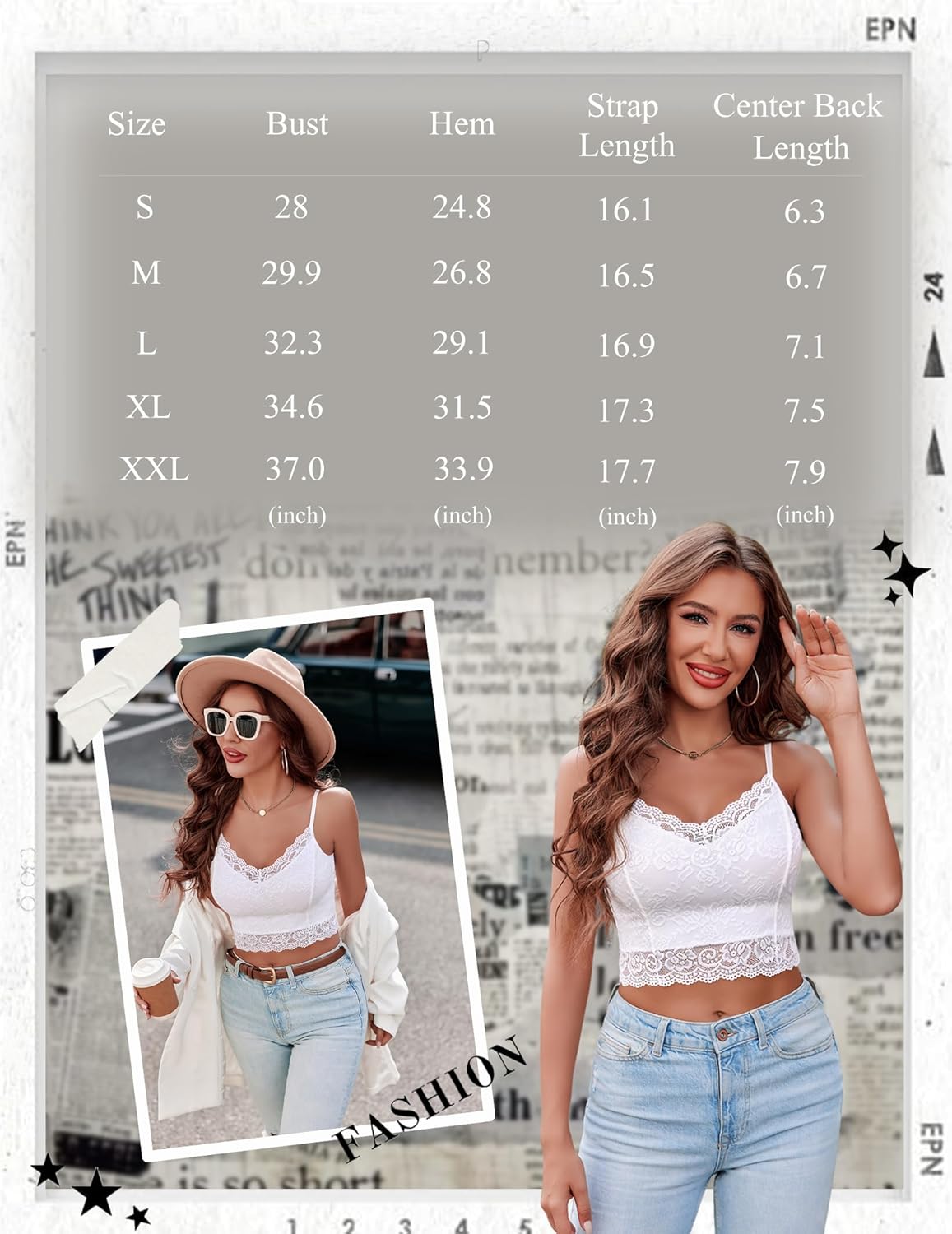 Avidlove Lace Bralette for Women Spaghetti Strap Tank Top V Neck Slim Basic Camisoles - Image 6