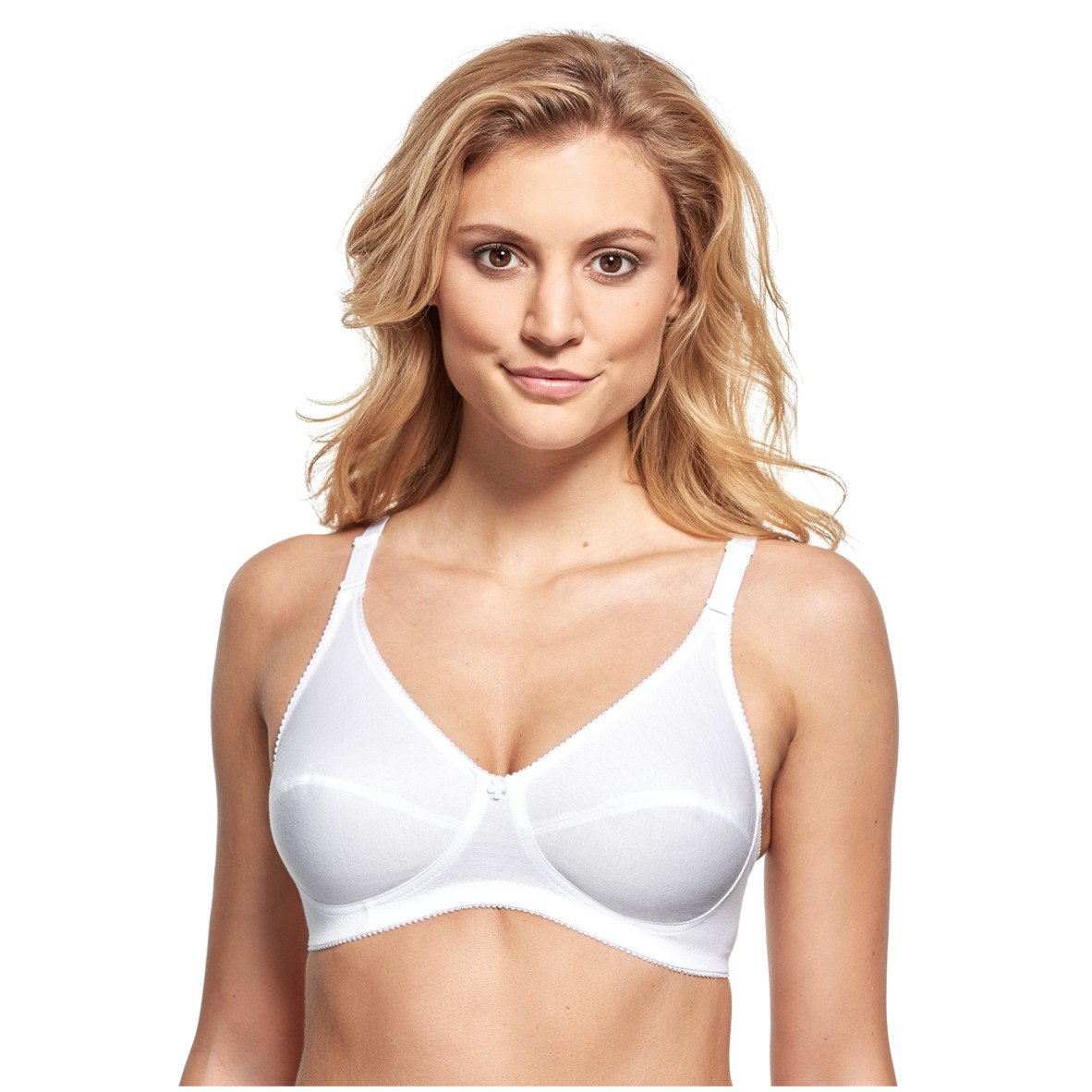 Susa Baumwoll BH Damen ohne Bügel Cotton I Damen-BHS mit genähten Cups I 100% Baumwolle I Tolles Hautgefühl, hoher l 2-teiliger Schnitt