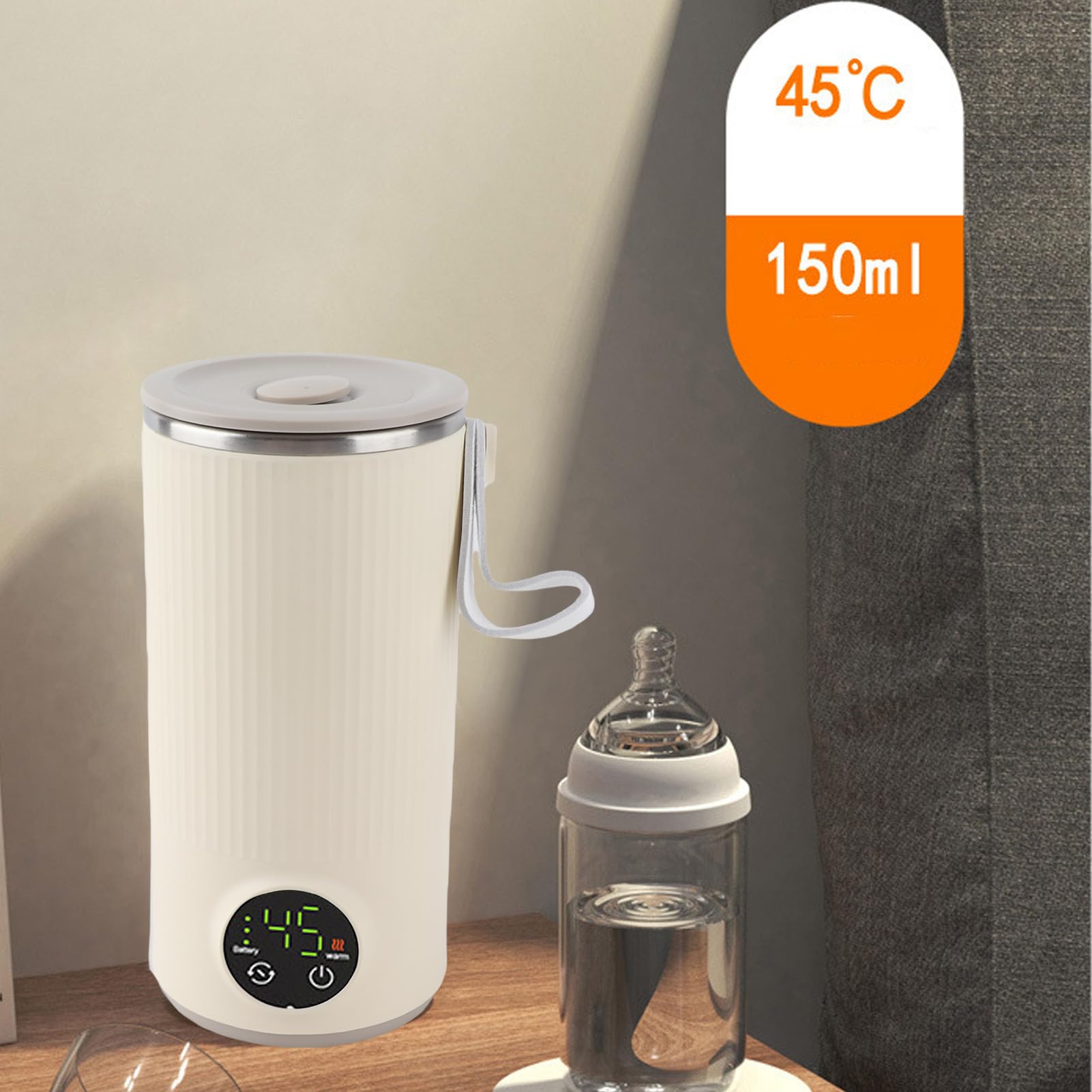 SUNGOOYUE Przenośne Doładowanie Czajnika Elektrycznego USB 400 Ml Wodnego Kotła na Kemping Podróży, materiał ze Stali Nierdzewnej (wtyczka UE)