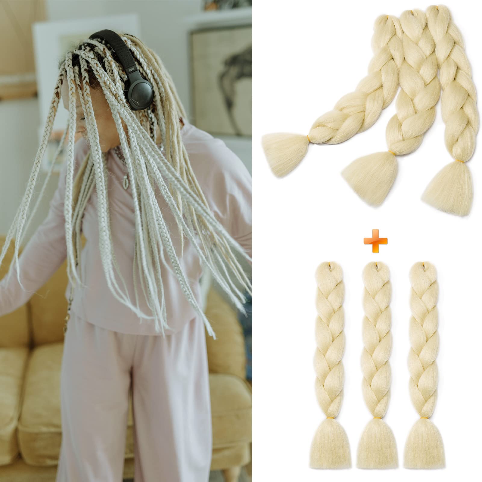 60cm Extensiones de Pelo Trenzas Africanas Castaño Oscuro Extensiones para Trenzas Africanas 1 pcs 100g Kanekalon Pelo para Trenzas Africanas Sintetico Extensiones de Trenzado Cabello Braiding — view 30