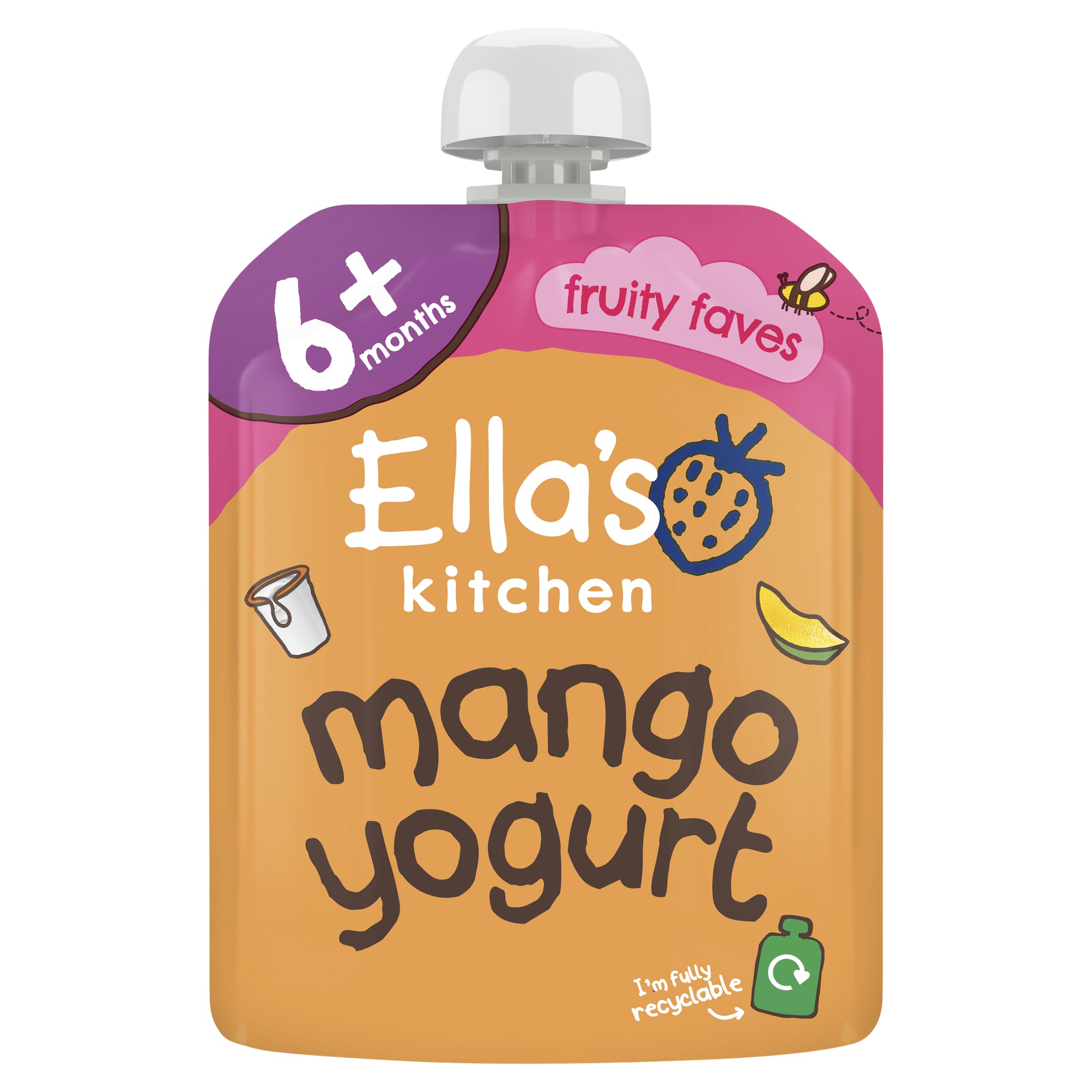 Ella's Kitchen Organic Mango Yoghurt Greek Style 6+ Months, Single, 90g