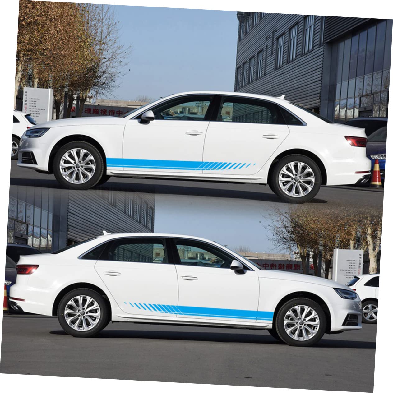 3sätze Rennstreifen Aufkleber Für Auto Fahrzeug-karosserie Dekore Für Türen Und Hochwertige Vinyl Aufkleber Einfache Anbringung Wetterfest Und Langlebig