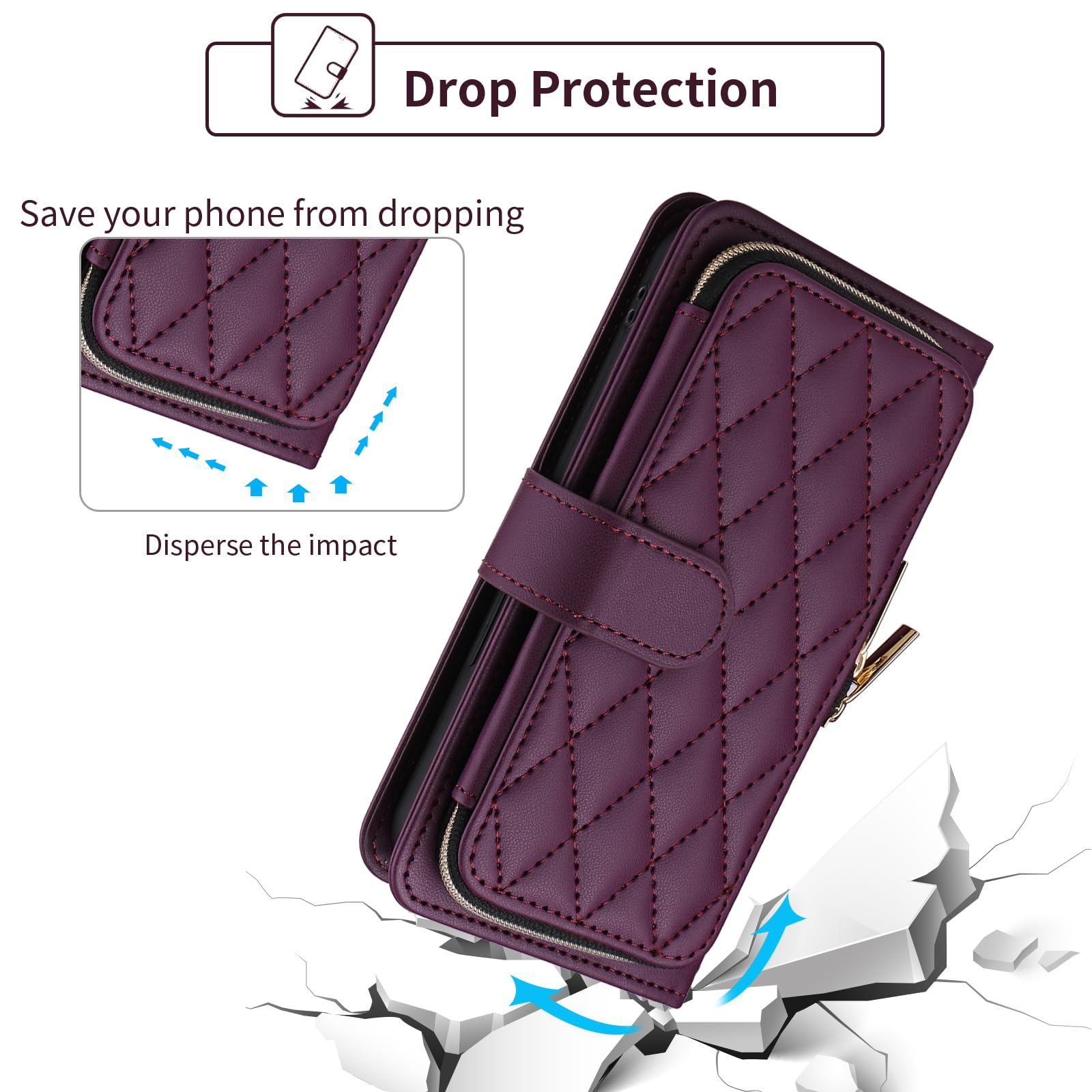 Dibosom For Google Pixel 6 Floral Wallet Case With Wrist Strap Flip