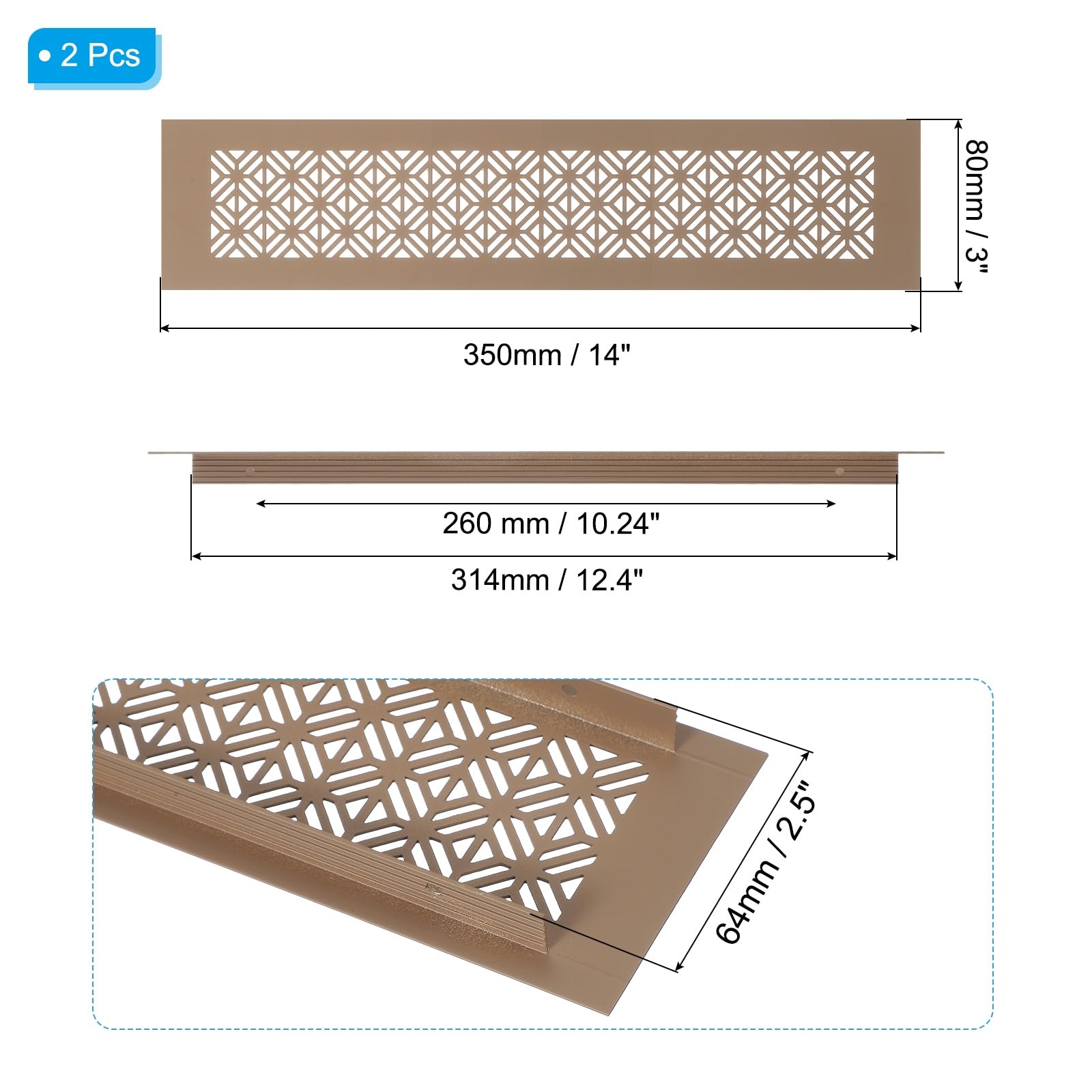 PATIKIL 14 x 3 Inch Door Air Vent Cover - Image 2