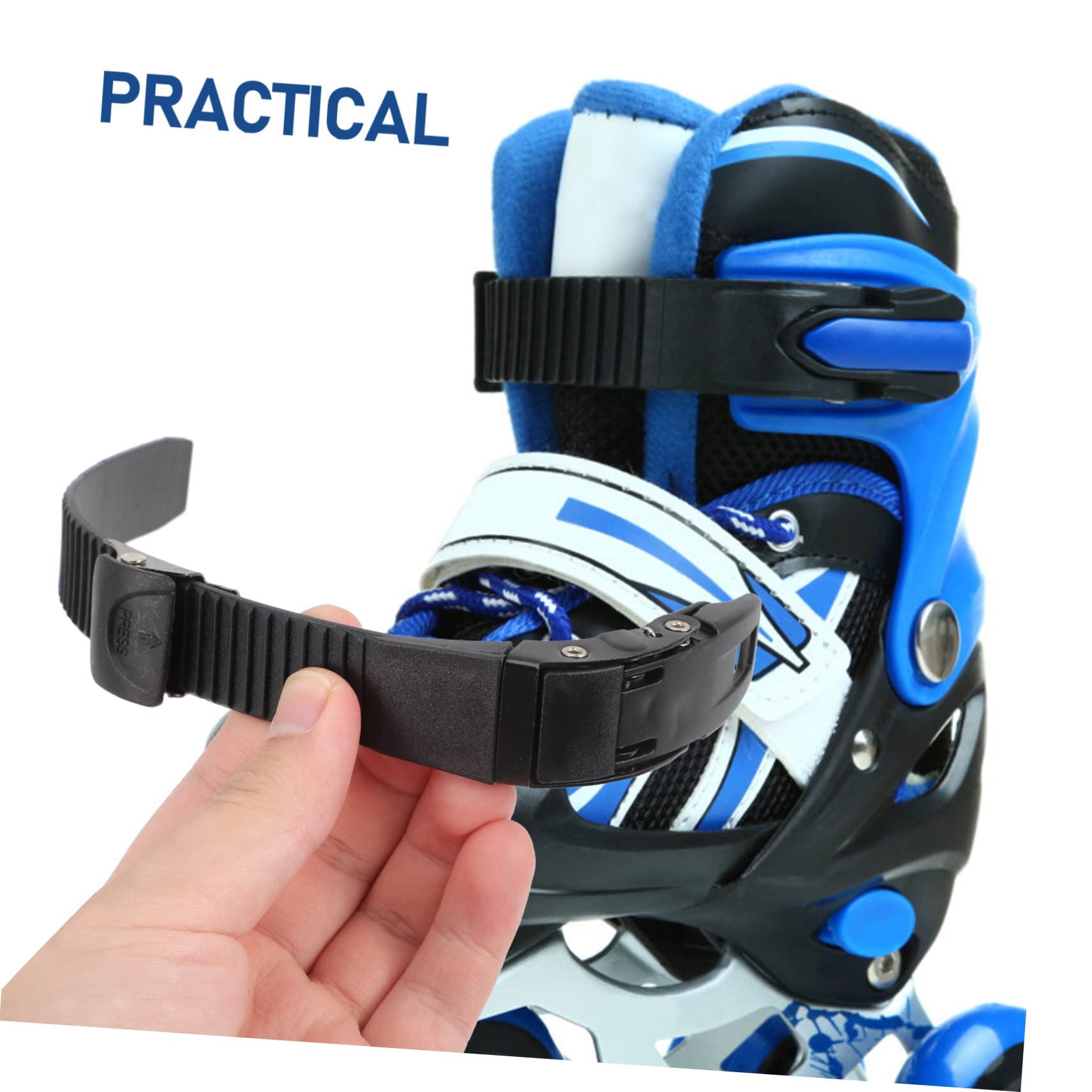 Mipcase 2sets Roller Skate Supplies Professional Roller Skate Buckle Straps Fixed Buckle Straps Skating Shoes Toe Guards 2pcs*2