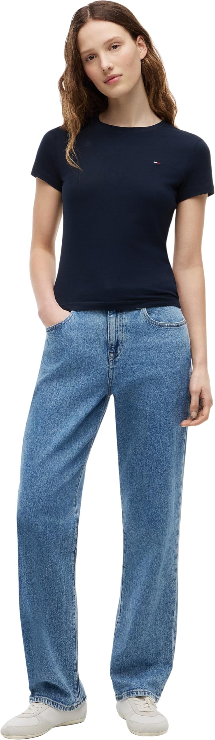 Tommy Jeans Tjw 3pack C-Neck tee Dw0dw22175 Camiseta S/S Mujer (Pack de 1)