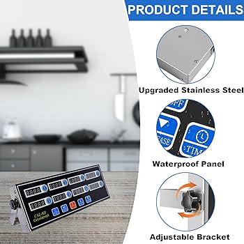 AKBキッチンタイマー　8種セット Amazon｜EVEDMOT 業務用8チャンネル デジタルキッチンタイマー
