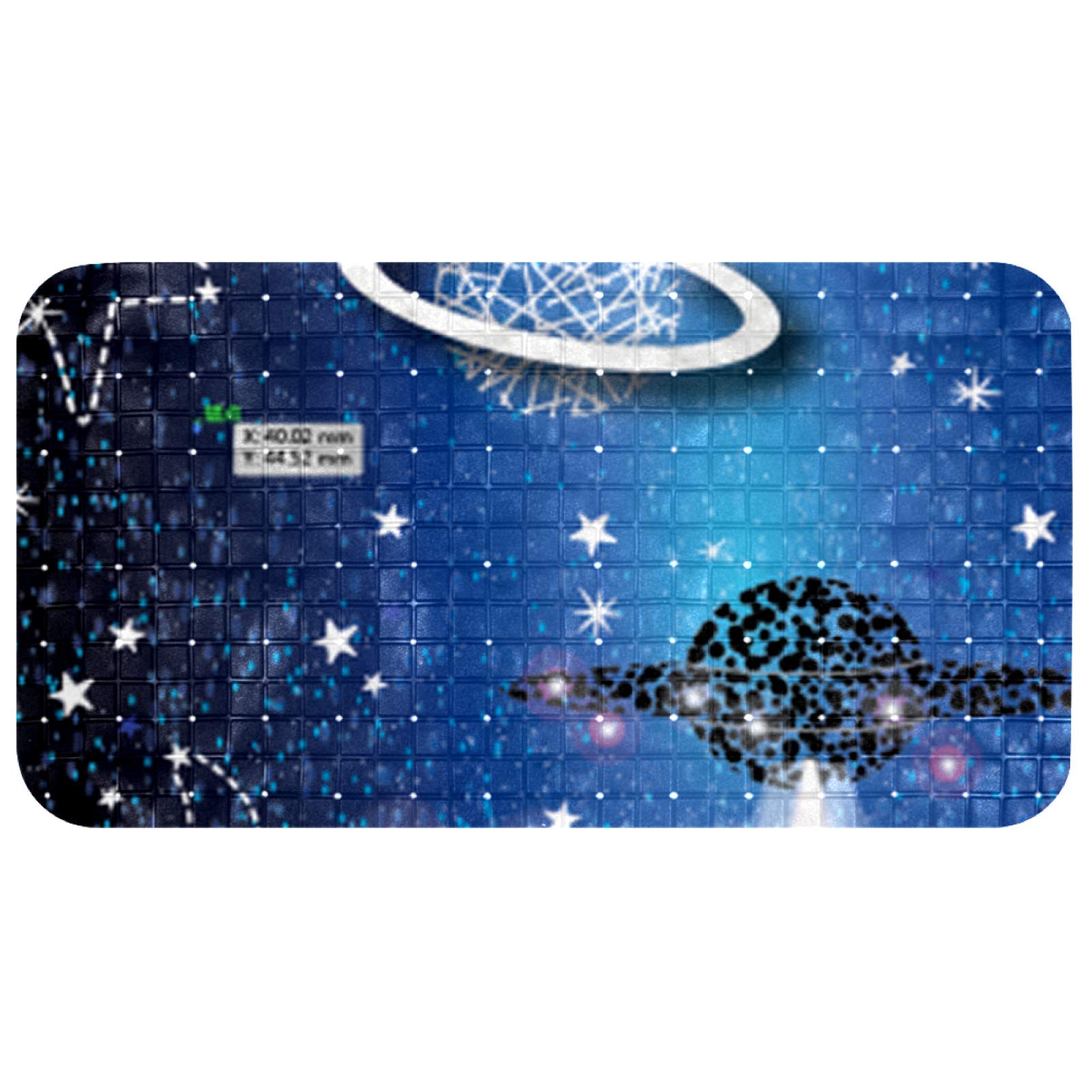 Tapis de bain 37,5 x 68,5 cm antidérapant avec ventouses et évacuation pour douche maison et spa
