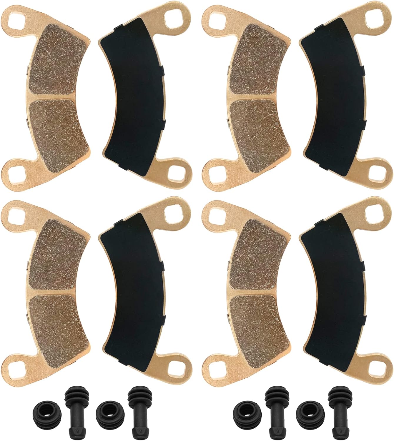 Brake Pads Sintered for Polaris RZR 1000/900-4/RS1 Ranger-Crew 900/800/800-6x6/700/570-Full-Size/1000/Diesel, 4 Pairs Front & Rear Replacement Heavy-duty Brake Pads