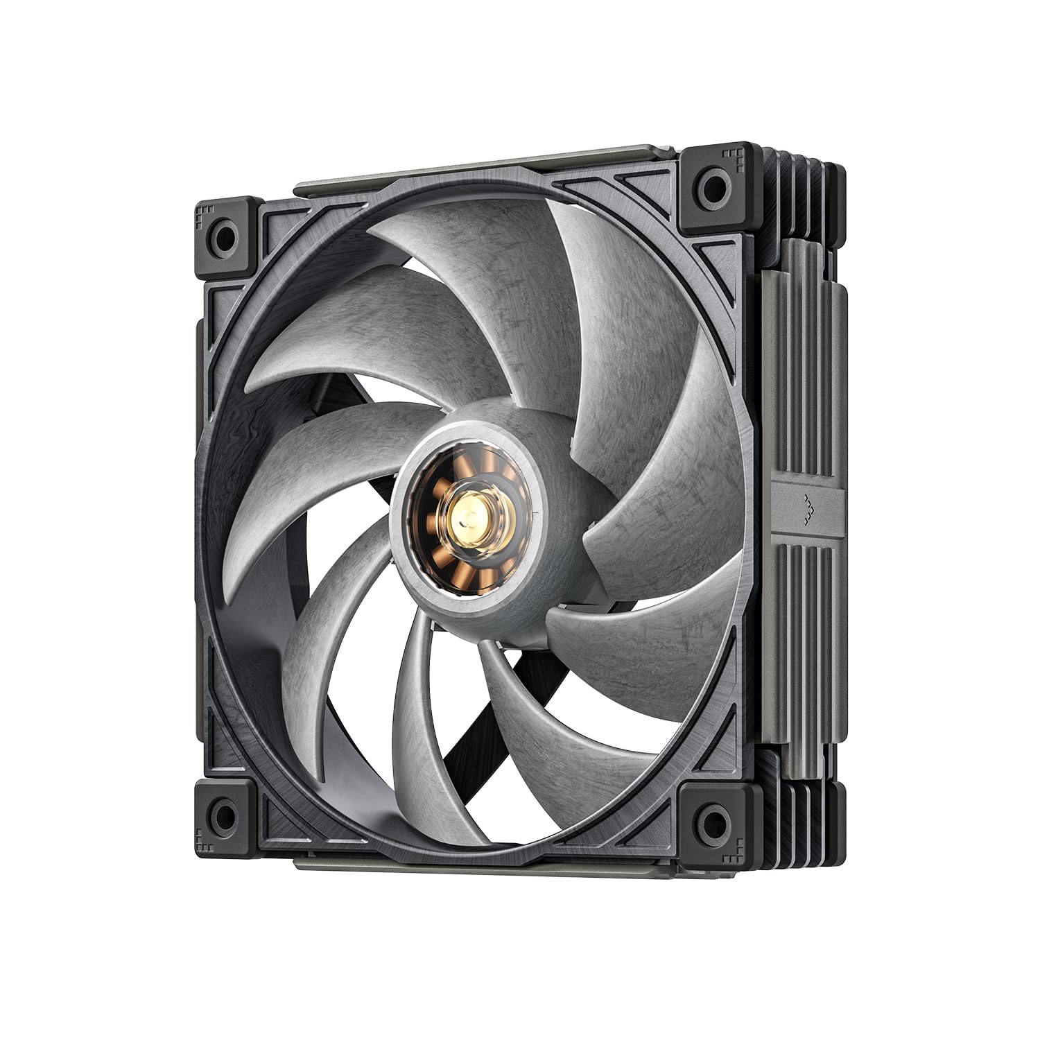 Sudokoo MACH120 Ventilador PC 120mm : Ventilador Ordenador Silencioso PWM de Grosor 30mm y 500-3000 RPM - PC Case Fan de LCP, Corrección de Balance Dinámico, 6 Años de Garantía, Negro y Gris