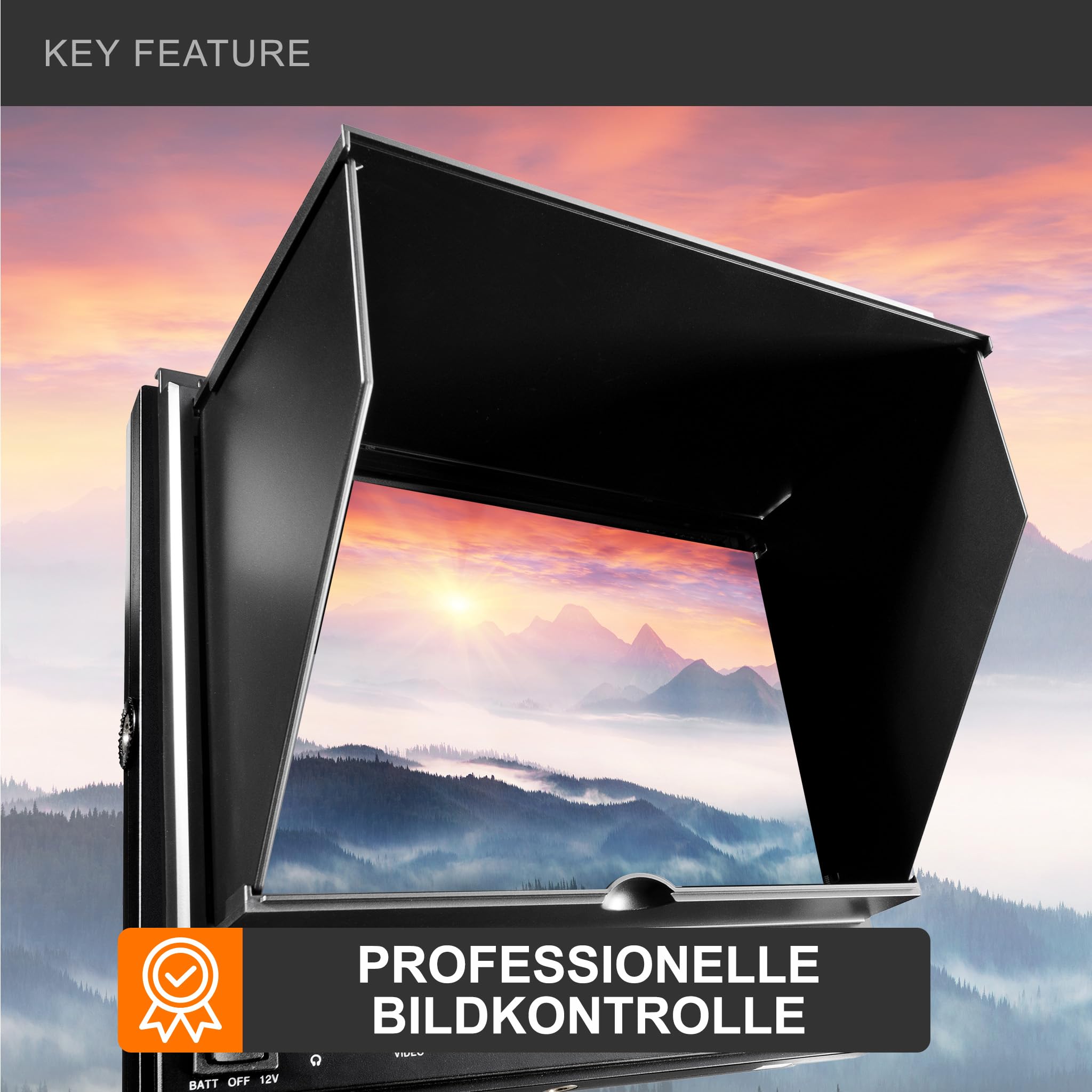 Walimex pro LCD Monitor Director II 9,7' Professioneller Video Screen 24,6 cm mit 1920 x 1080 Pixel, Full HD, 8-Fach Zoom, HDMI Out - für Video DSLR Kamera