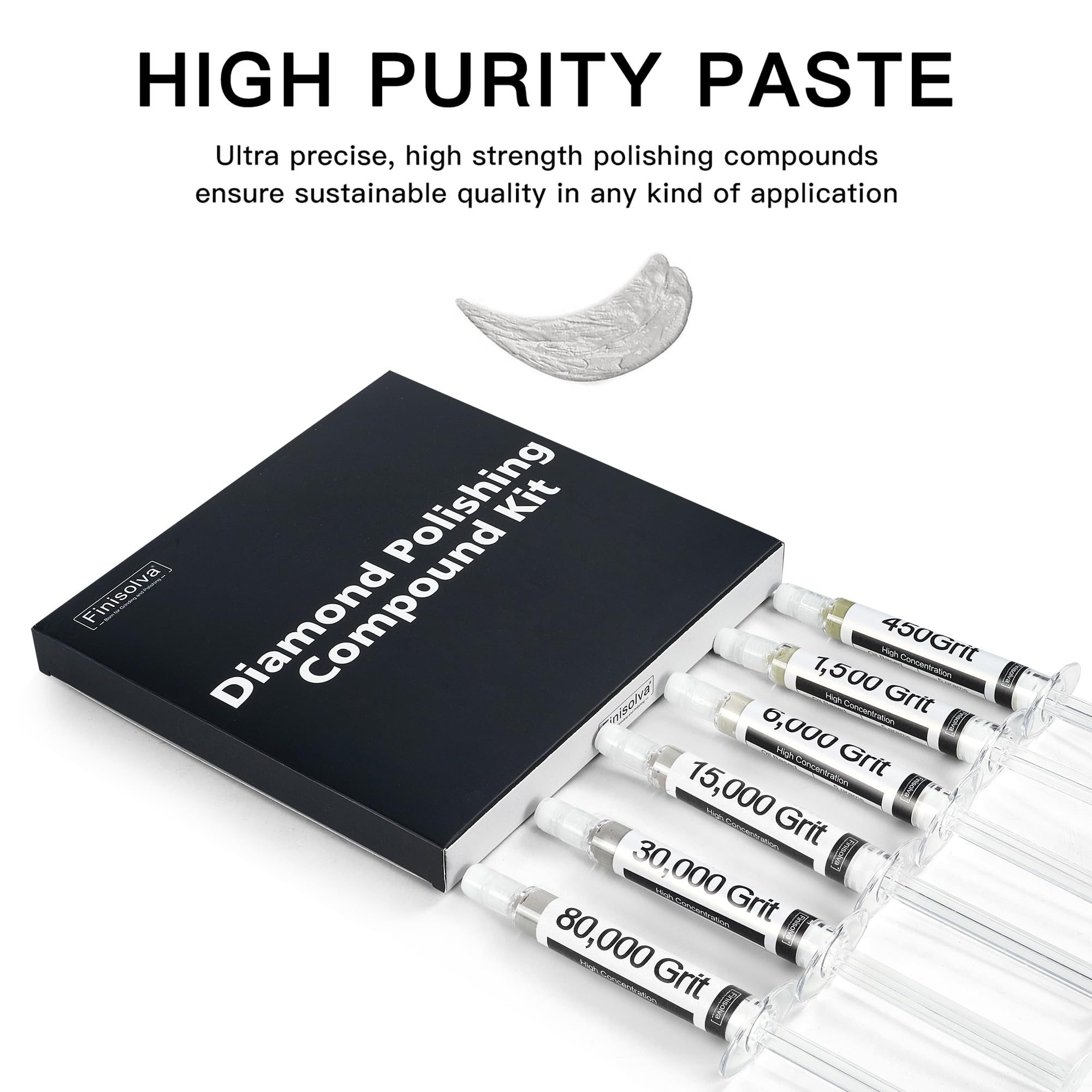 Diamond Polishing Compound Kit - 6 Pack, 80,000 Grit -2