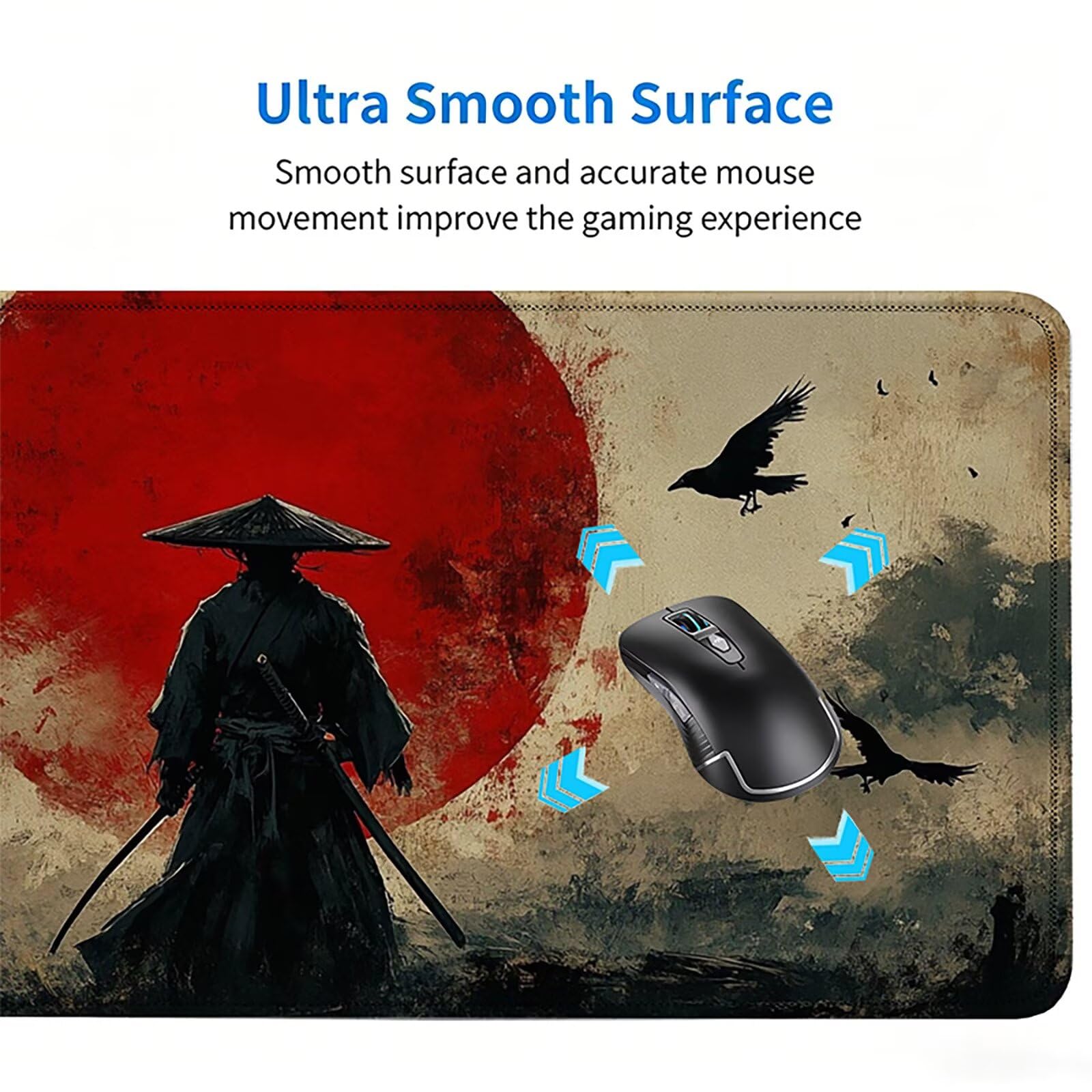 Tappetino Mouse Gaming, 1200x600mm Tappetino Mouse XXL Retro 0c0-239 | Mouse Pad Grande, Ottimizzato per i Sensori da Gioco, Migliora Precisione e Velocità, per Mac e PC, guerriero